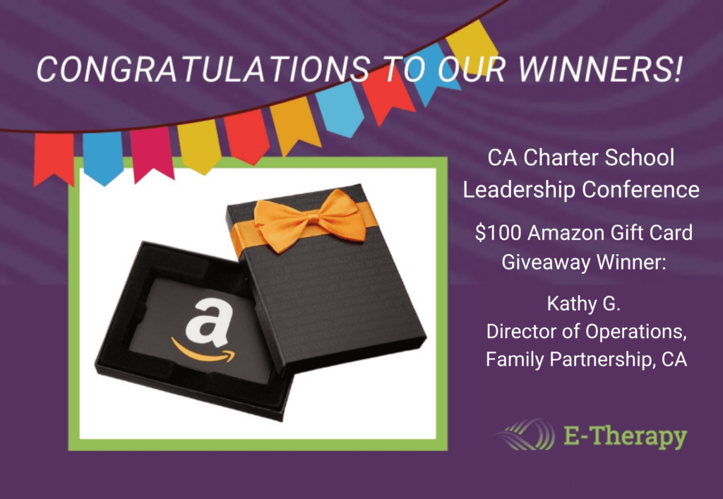 E-Therapy Announces CA Charter Schools Leadership Giveaway Winner