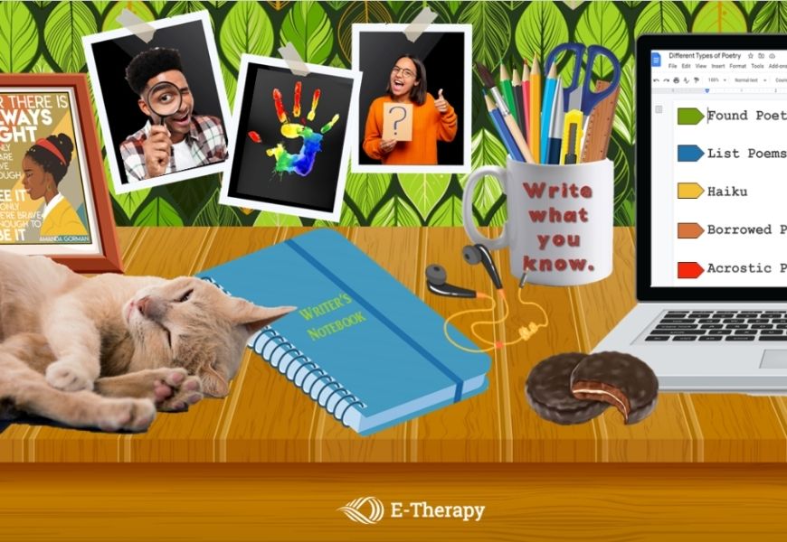 Online speech therapy activities for Poetry Month